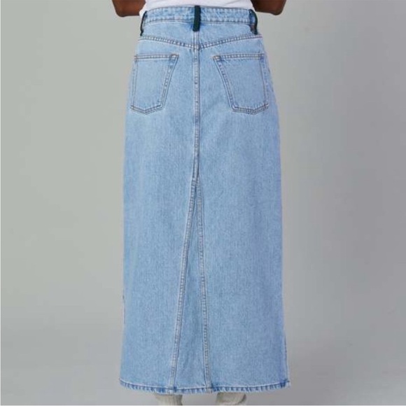 Still here pine panama long denim skirt - Picture 2 of 10